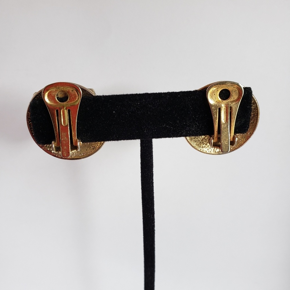 1” Vintage Black & Gold Braided Clip-Ons - Picture 4 of 5